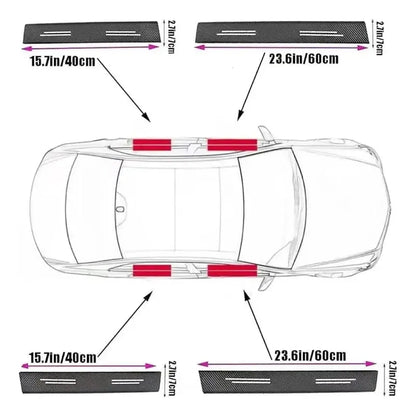 X4 Pisadera Adhesiva Sticker Cubre Zocalo Puertas Protección Fibra Niss