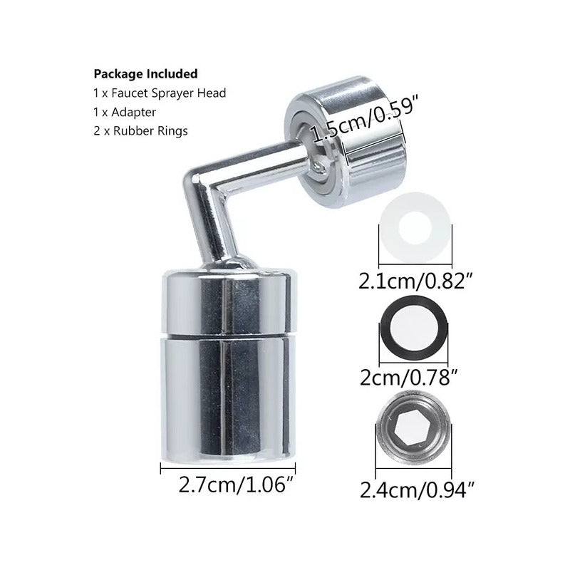Grifo Giratorio 720° Con Filtro Baño Cocina Antioxido Univer