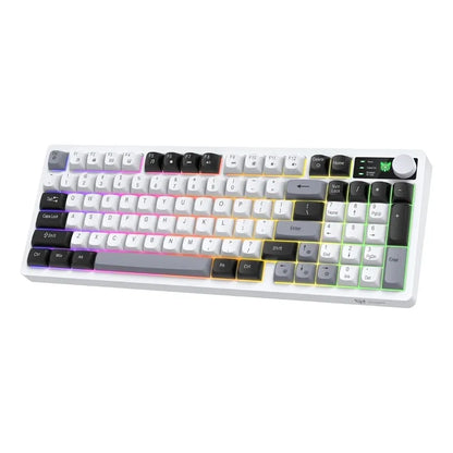 Teclado Gamer Onikuma Mt902 Blanco 3modo Conexión Silencioso Blanco Mt902 Inglés Us