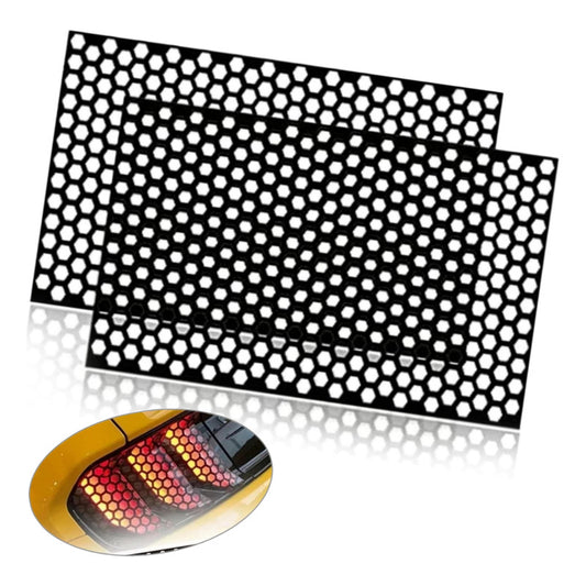 X2 Vinilo Adhesivo Foco Óptico Panal 48x30cm Auto Tunning