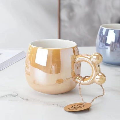 Taza Efecto Espejo Con Mango Orejitas De Oso Mug Tazón/ryc