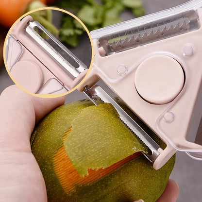 Pelador De Papas Frutas Y Verduras 3en1 Multiusos Ergonómico