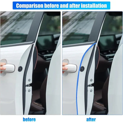 Moldura De Auto Sello Presión Protectora Puertas Capot 10mt Azul 10mt
