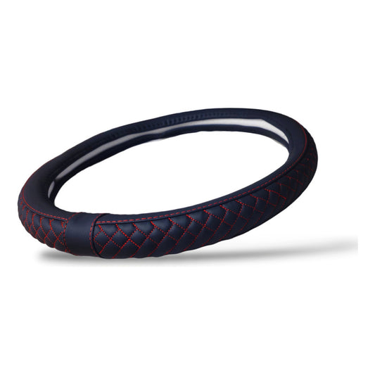 Funda Cubre Volante Eco Cuero Premium Negro Hilo Rojo 94nr