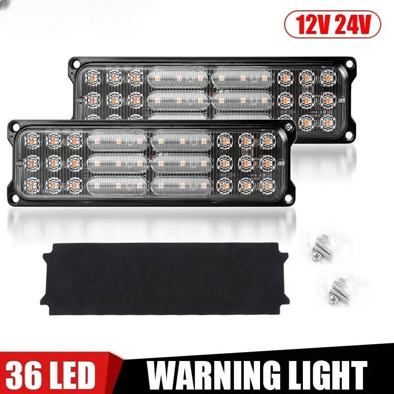 X2 Luz Led De Trocha Destellante Luz Advertencia 12v - 24v