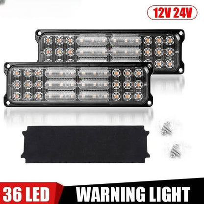X2 Luz Led De Trocha Destellante Luz Advertencia 12v - 24v