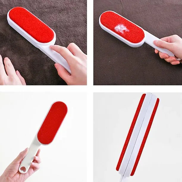 Cepillo 2 En 1 Saca Pelusas Y Pelos De Mascota Para Ropa Blanco Rojo 2708100