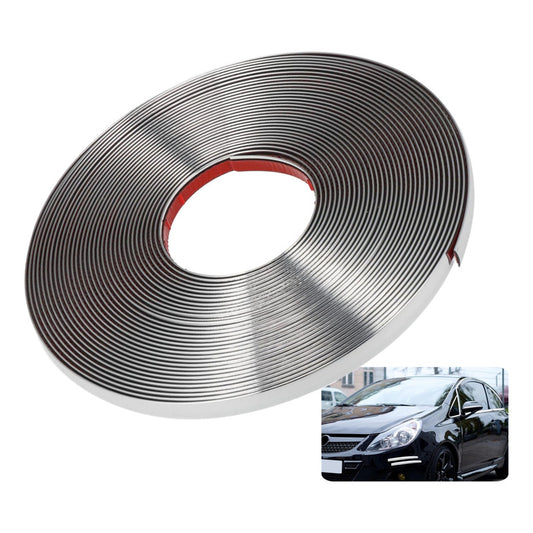 Moldura Cromada 18mm Adhesiva Auto Tuning Universal /ryc