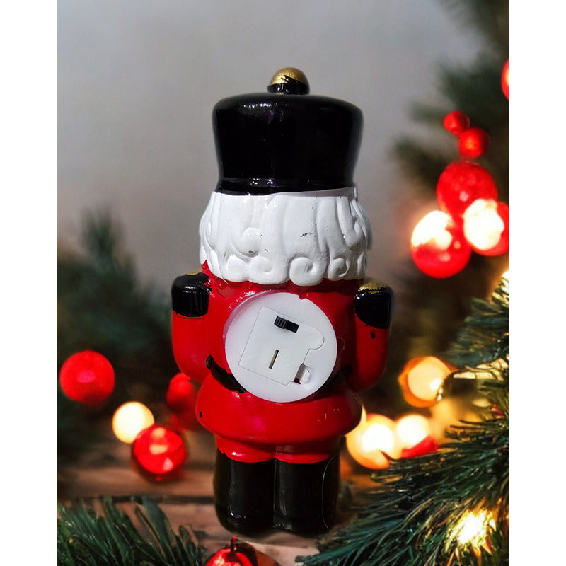 Cascanueces De Cerámica Con Luz Soldado Cascanueces Navidad