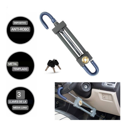 Traba Volante Y Pedal Antirrobo + Llave Cq-legend Metal /r&c