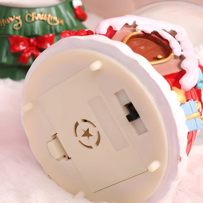 Bola De Nieve Esfera Cristal Navidad Luz Música Decora Chica