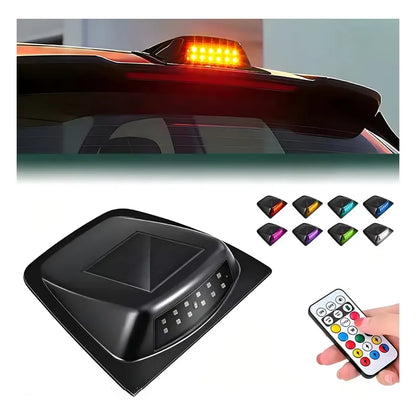 Luz Led Solar Rgb +control Remoto Estroboscopica Techo Capot