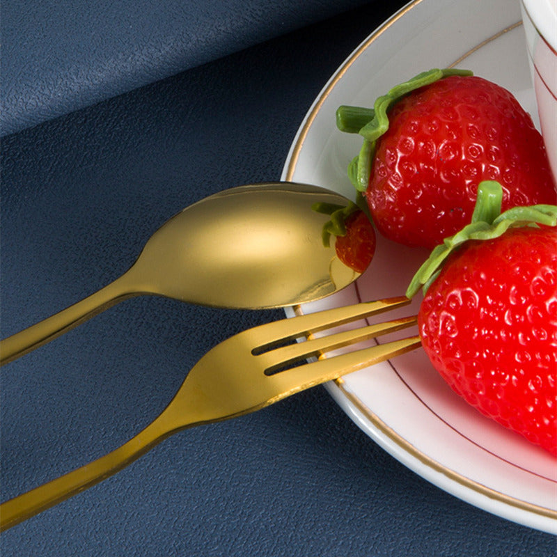 X6 Set Servicios Navideños Cuchara Tenedor Decoración Navida