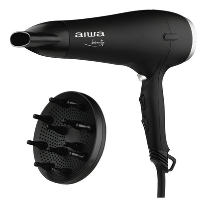 Secador De Pelo Aiwa Profesional Sin Frizz Con Difusor 2200w