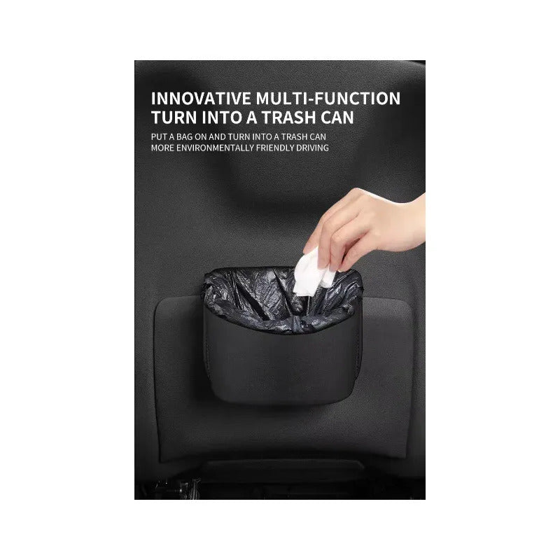 Cesta Organizador Multifunción Para Puerta Y Asiento Auto Lisa Negro