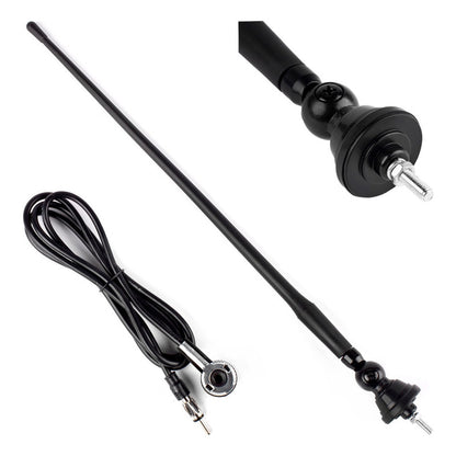 Antena De Radio Am/fm Para Auto 34cm + Base + Cable 140cm