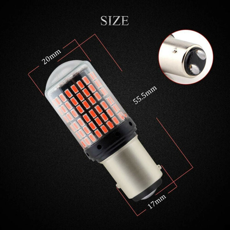 X2 Ampolleta Destellante Rojo 144led Luz Freno Estrobo Canbu