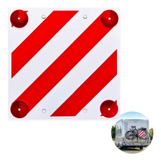Panel Reflectante Trasero Señalizacion De Carga Auto 50x50cm