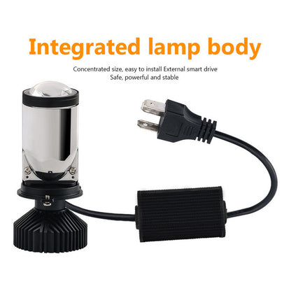 Kit 2 Ampolletas Turbo Led Y9 Mini Proyector Con Lupa H4