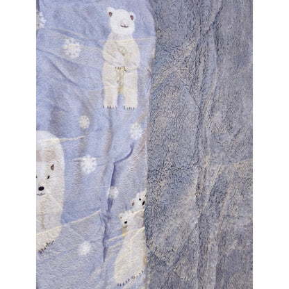 Plumón Cobertor Cubrecama Plush Chiporro Funda 2p Diseños Celeste Mod7 Ositos