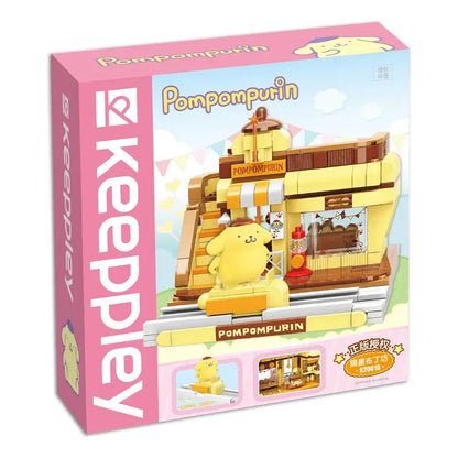 Set Bloque De Construcción Keepplay Sanrio 366 Pieza Kawaii 366 Pompompurin Pudding Shop