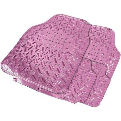 Alfombra Cubre Piso Metálico Para Mujer Set 4pcs Auto Tuning