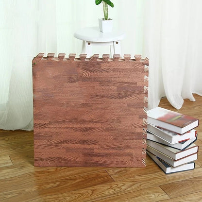 X4 Piso Goma Eva Puzzle Alfombra Madera 60x60x1cm Antigolpe
