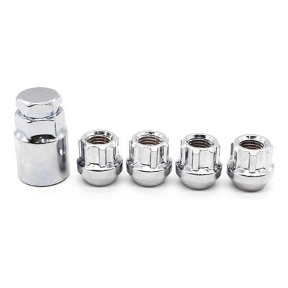 Tuercas De Seguridad Set 4pcs +llave Acero M12x1.5 / 12x1.25