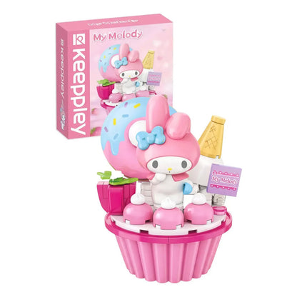 Set Bloques De Construcción Keeppley Hello Kitty Y Amigos 102 My Melody Strawberry Cupcake 9415