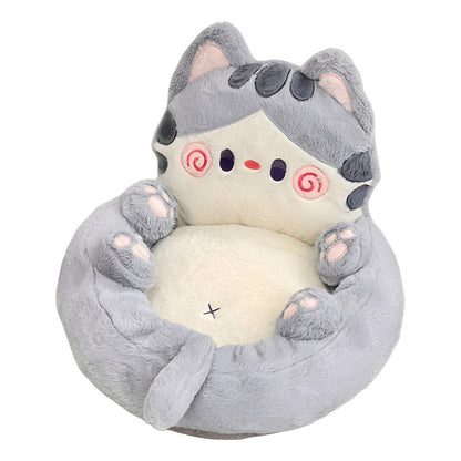 Cojín Para Asiento Sillón Kawaii Peluche 2 En 1 Cute De Gato