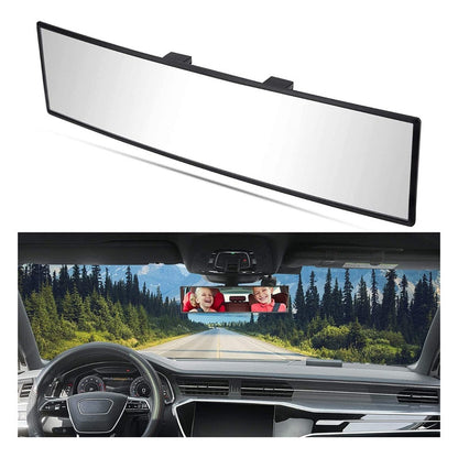 Espejo Retrovisor Curvo Adaptable Visión Panorámica 27cm Ryc