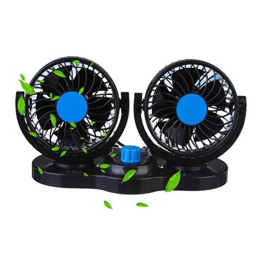 Ventilador Doble Automóvil 12v Accesorio Vehículo 360°/ R&c