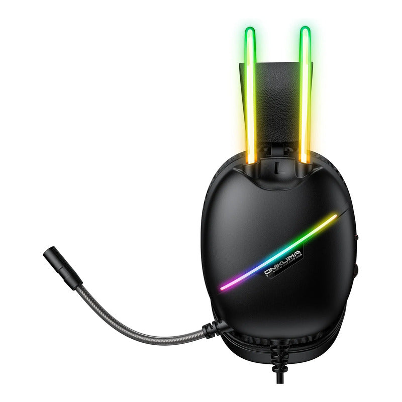 Audifono Gamer Onikuma X33 Conexión Usb Y Tipo C Luz Rgb X33 Negro