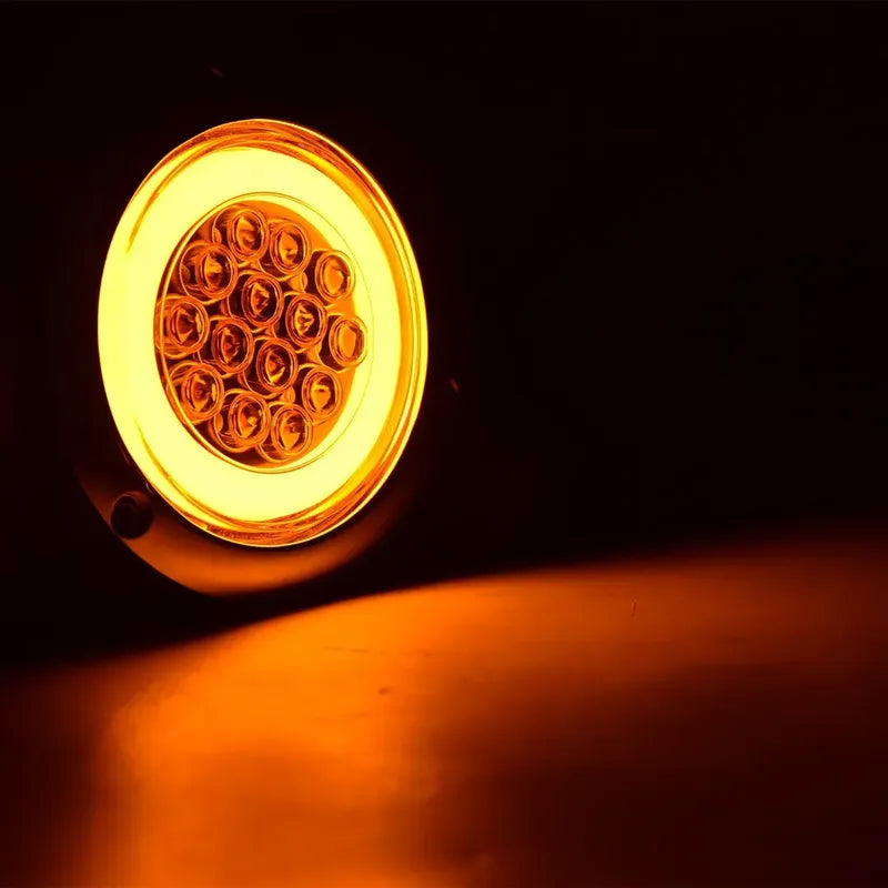 Luz Led Trasera Lateral 12/24v Auto Camión Remolque Destella Ambos Lados Ambar 25281