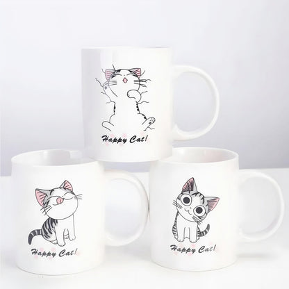 X4 Tazas De Gato Chi Mug Taza 380ml Taza Café Té Happy Cat