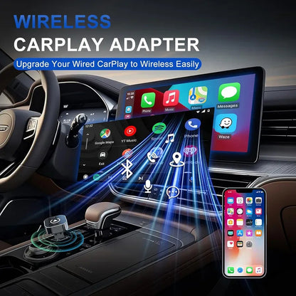 Adaptador Inalámbrico Androidauto Carplay Cn Cable Pendrive Negro 25200