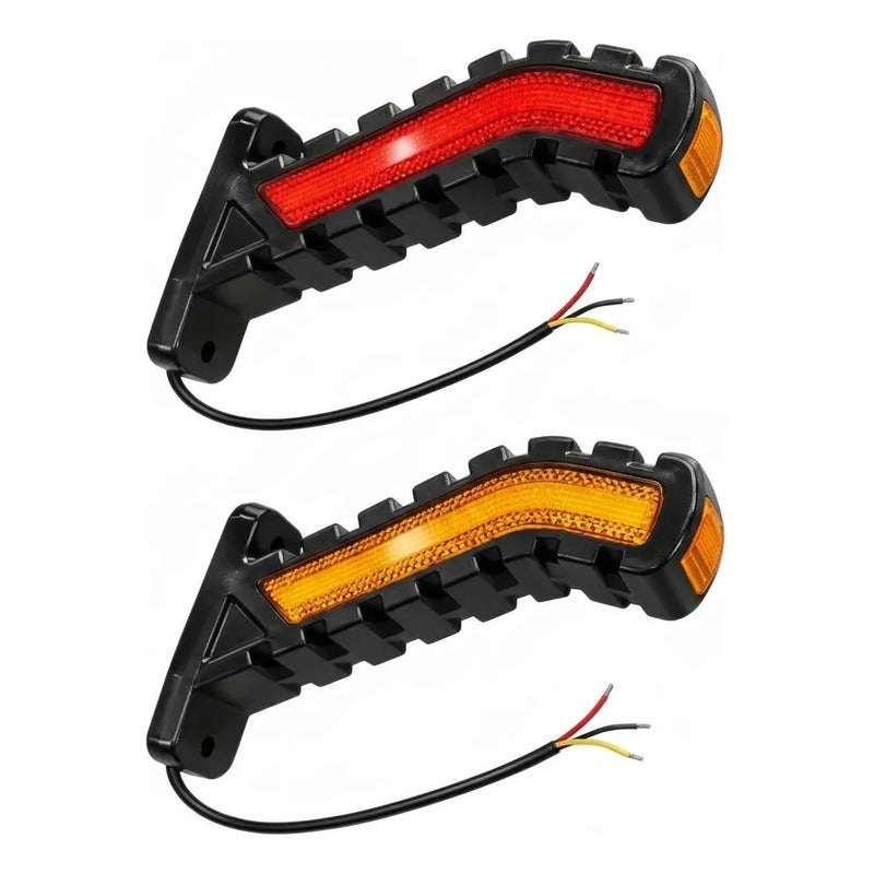 X2 Farol Chapulin Foco Delimitador Led 12v/24v Direccional Ámbar Rojo 25620