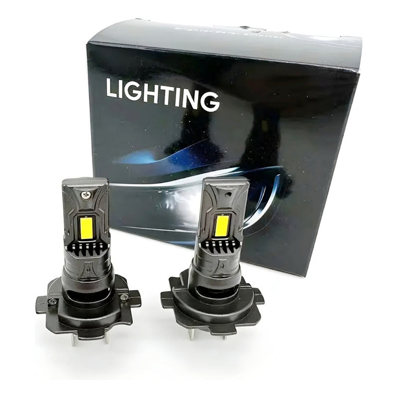 X2 Ampolleta Turbo Led 12v 6000lm Auto H7 Sin Cables