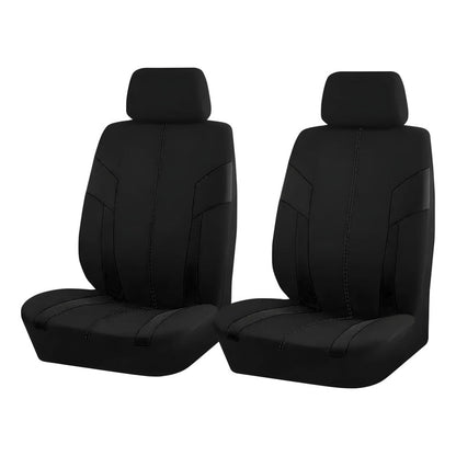 Set Fundas Cubre Asiento Negro Diseño Costura 9pcs R&c