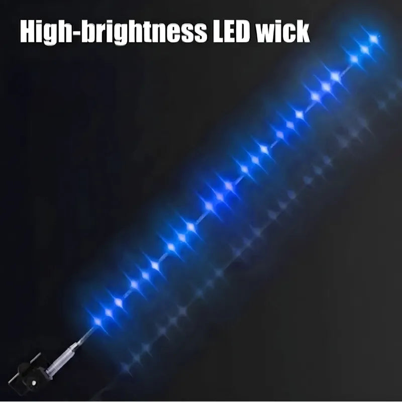 Antena Tipo Látigo Con Luz Led 100cm Auto Camión Destellante Azul 12v