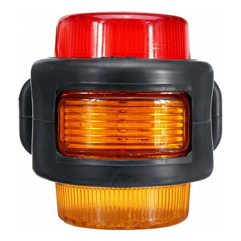 X2 Focos Luz Led Lateral Bi Color Destellante 12v-24v Trocha