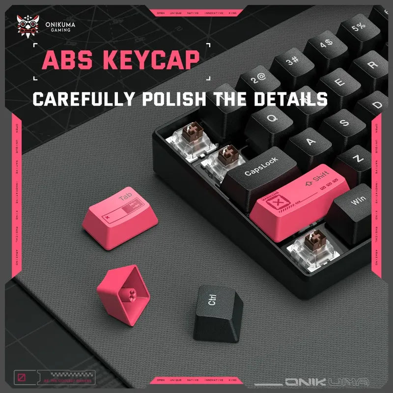 Teclado Mecanico Compacto Onikuma G55 Con Reemplazo Teclas Negro Rosa Bkanco G55 Inglés Us