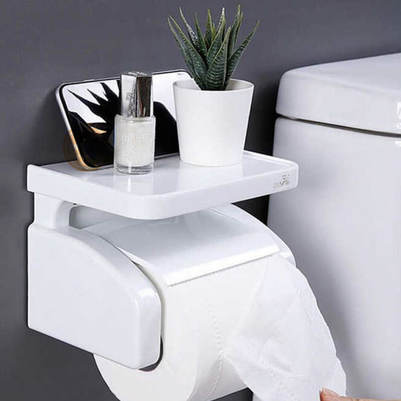 Dispensador De Confort Porta Papel Higiénico + Soporte D Cel Blanco 30127