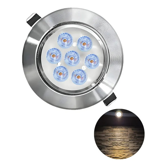 Foco Led Empotrable Redondo 7w Foco De Techo Embutido /r&c Luz Cálida 3000-3200k 22048