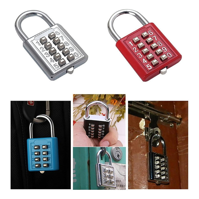 Candado Kmt Tools 40mm 5 Dígitos Color Celeste Con Combinación Numérica