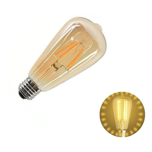 Ampolleta Led Vintage Decoración Edison E27 4w Luz Cálida