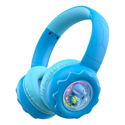 Audifono Bluetooth Onikuma B30 Niñ@s Bajo Nivel Ruido Cn Luz Azul Dino B30