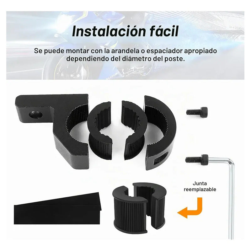 X2 Soporte De Neblinero Barra Led Abrazadera Para Auto Moto