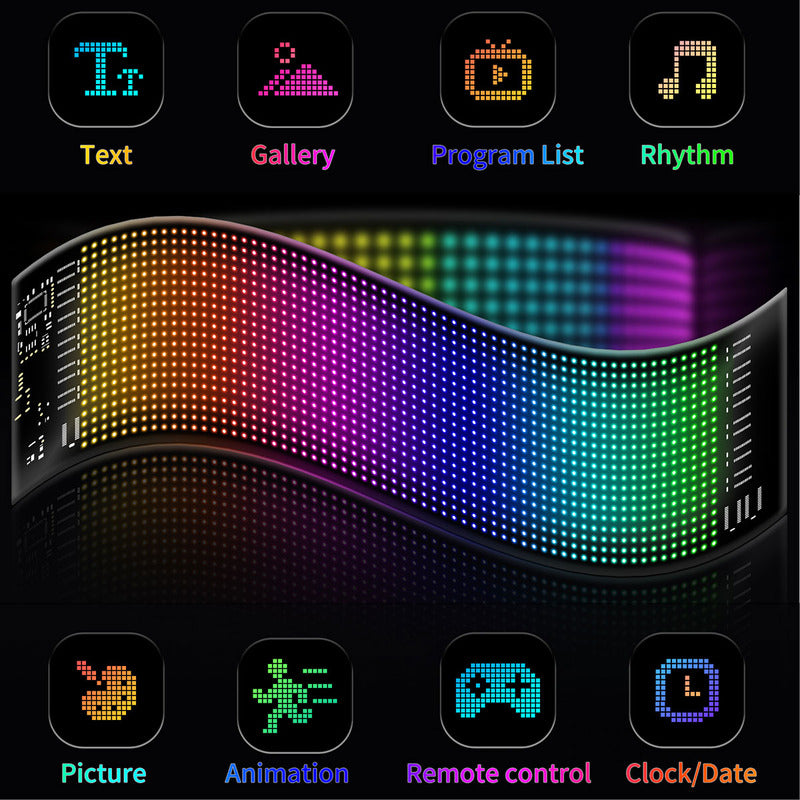 Letrero Luminoso Led Flexible Rgb App +control Usb Auto Casa