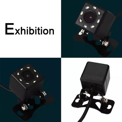 Cámara Retroceso Hd Nocturna Infrarrojo + 8 Led /r&c Negro Patente
